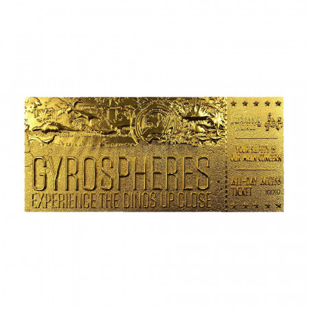 Jurassic World replika Gyrosphere Collectible Ticket (gold plated)